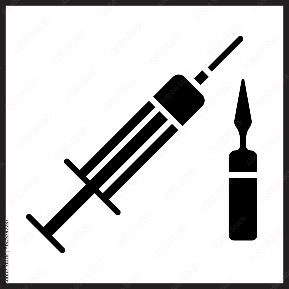 Naklejka premium Syringe icon Design