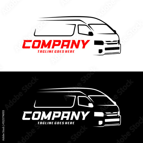 van minivan transport logo abstract