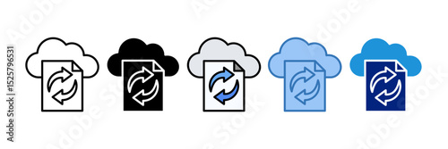 Cloud File Sync Icon Element For Design