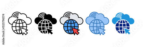 Global Internet Icon Element For Design