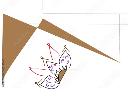 vector illustration of an envelope with flowers