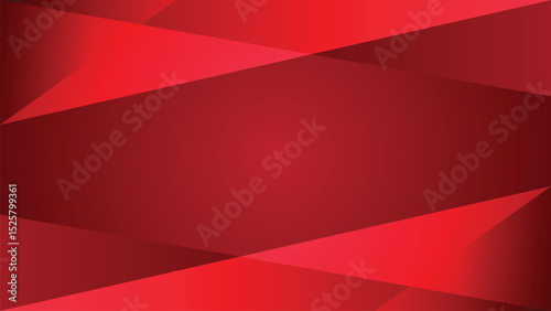 Abstract Red Geometric Background With Gradient Triangles