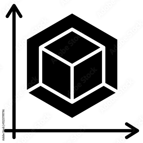 Effect Size mini illustration glyph icon, use for research and development, education, industry, UI, UX kit, app and web development, digital or print.