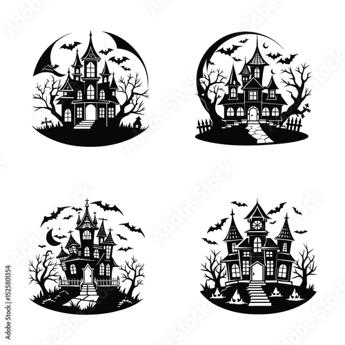 halloween Haunted Houses svg