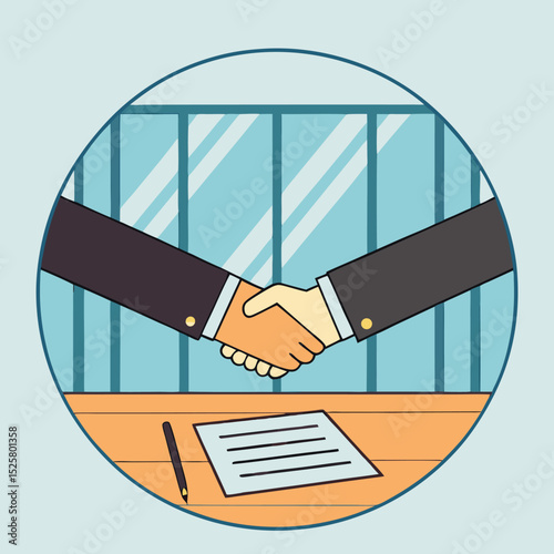 Agreement and partnership handshake symbolizing business deals and contracts