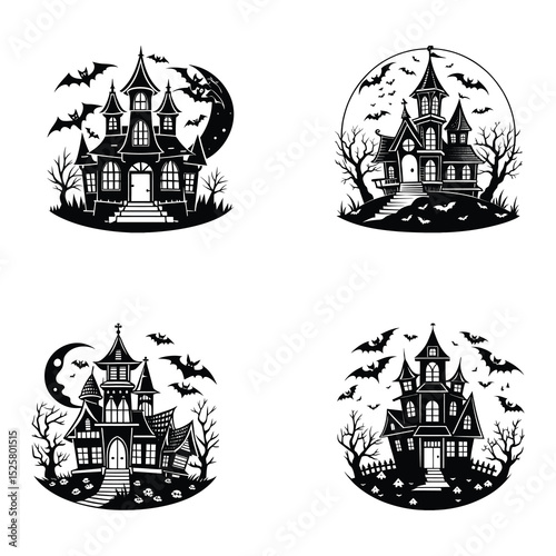 halloween Haunted Houses svg