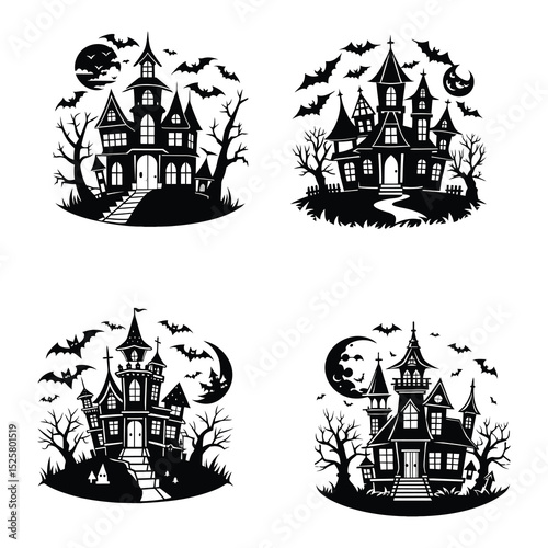 halloween Haunted Houses svg