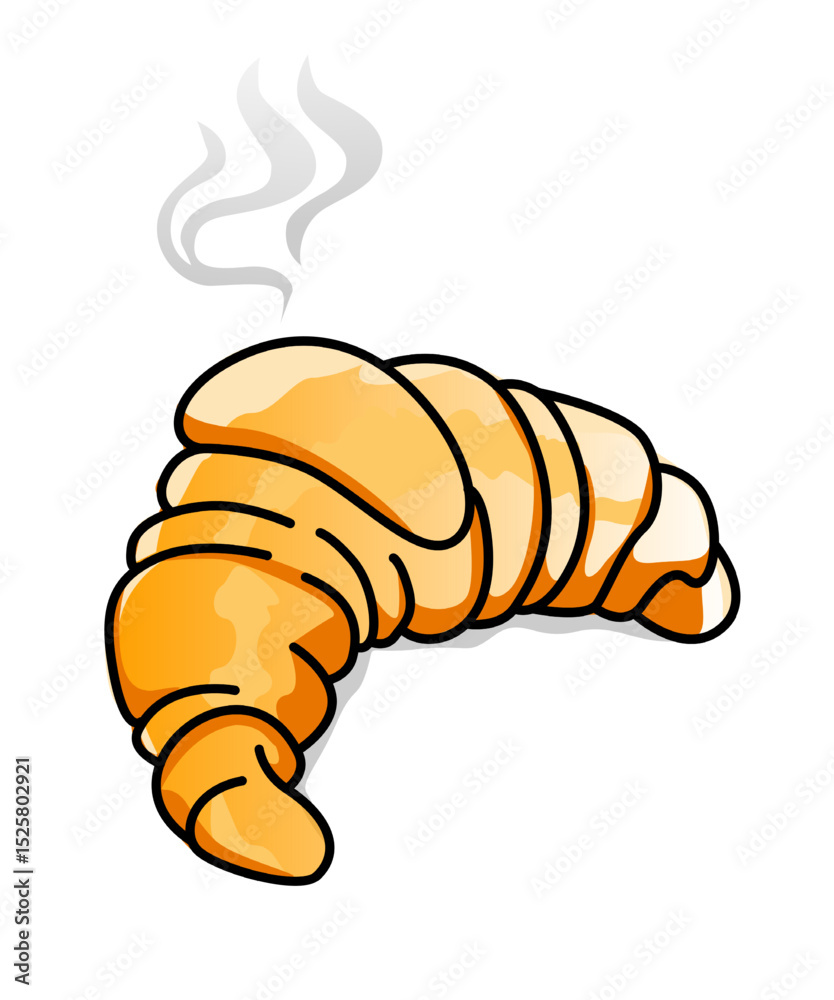 This is an illustration of a croissant