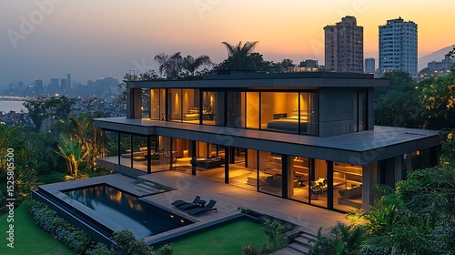 Modern house with view