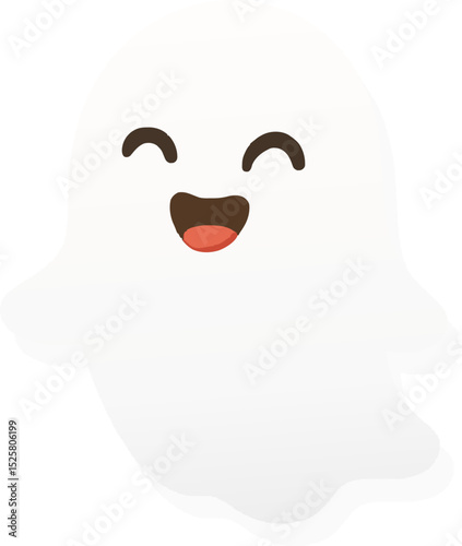 laughing funny ghost halloween cute cartoon character