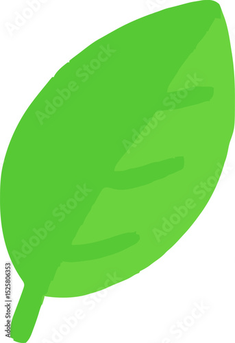Simple Green Leaf for Nature and Eco Theme