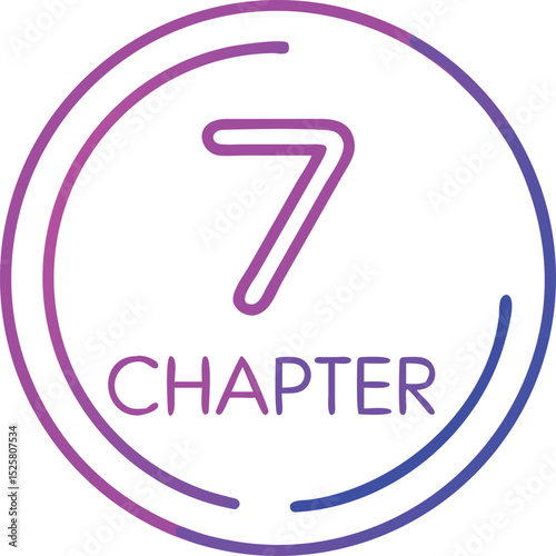 Chapter seven neon design suitable for educational projects and presentations