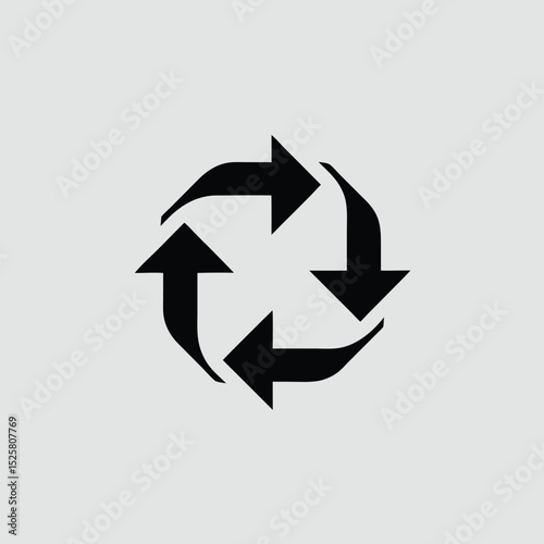 Circular arrow symbol of recycling with transparency for various creative designs