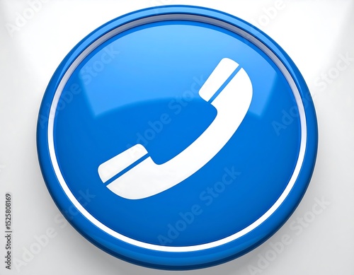 Round blue phone icon