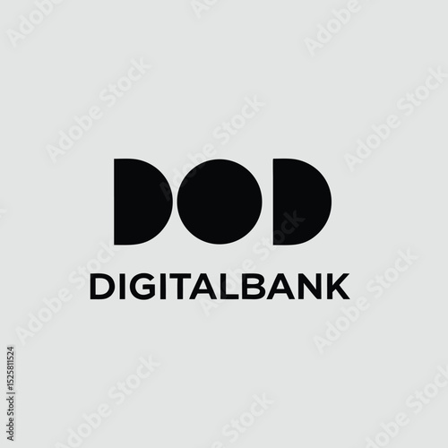 Dod digitalbank modern logo design suitable for banking financial services and tech industries