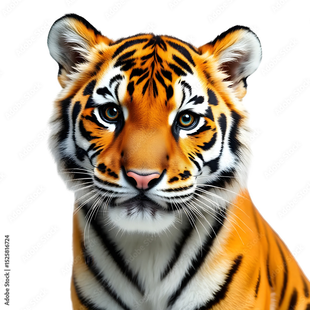 Fototapeta premium tiger on white background