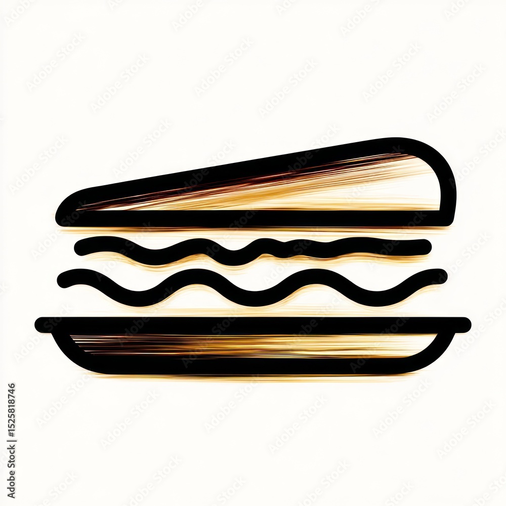 Fototapeta premium Simple sandwich graphic