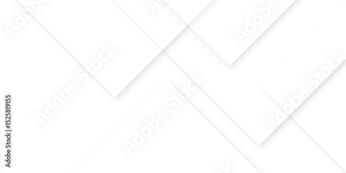 Abstract white background design with layers of textured white transparent material in triangle and squares shapes. White color technology concept geometric line vector white light grey background.	
