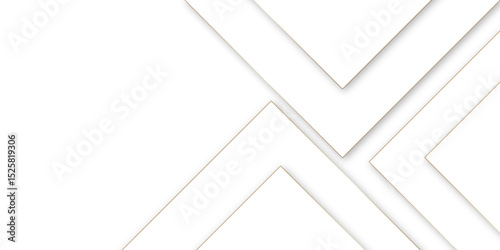 Abstract Minimal Geometric background with triangular bright light with soft shadows as pattern. White minimal line design. baseness technology and communication concept Decoration arrow design.	
