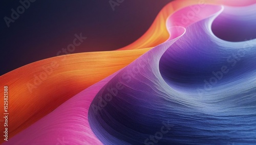 Abstract colorful waves digital art background