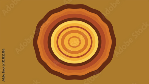 Abstract wood grain illustration showcasing layered concentric rings in earthy warm tones