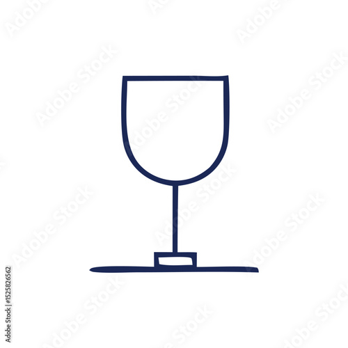 wine glass on white background
