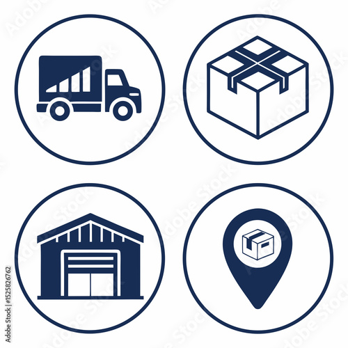 delivery truck parcel box warehouse location