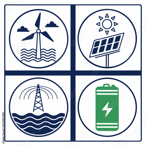 wind turbine solar panel water energy green