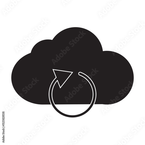 cloud reload vector icon