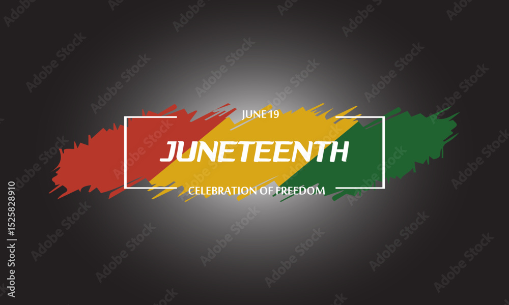 Fototapeta premium Juneteenth Emancipation Day. African American Independence Day. Juneteenth holiday banner. Vector illustration