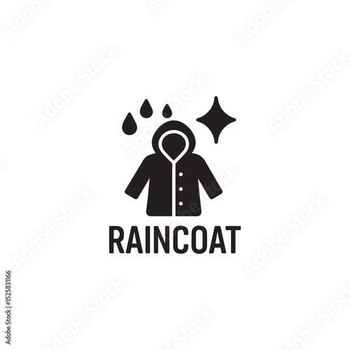 Raincoat icon vector symbol design illustration.