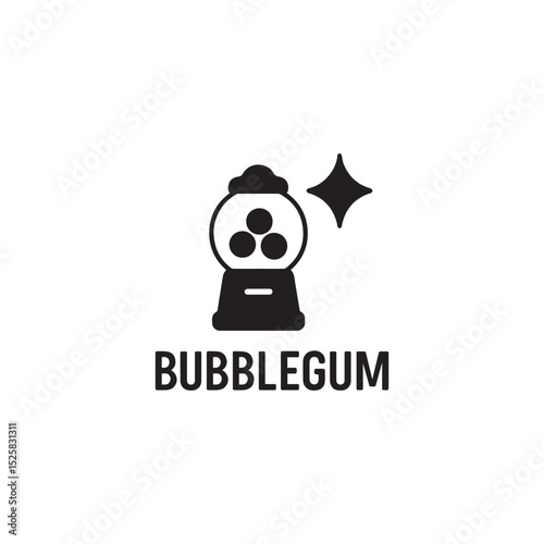 Bubblegum icon vector symbol design illustration.
