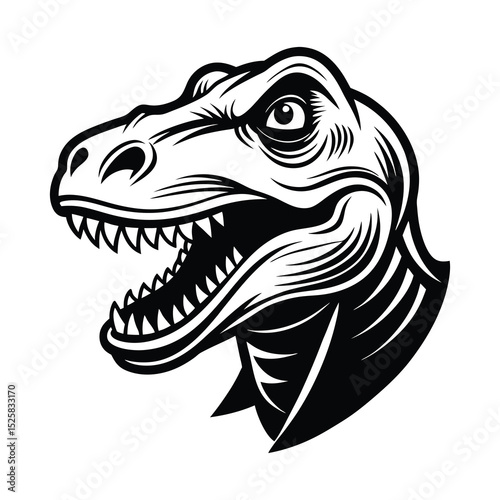 Dinosaur Trex Head Mascot SVG