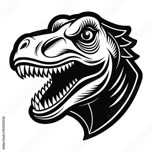 Dinosaur Trex Head Mascot SVG
