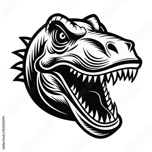 Dinosaur Trex Head Mascot SVG
