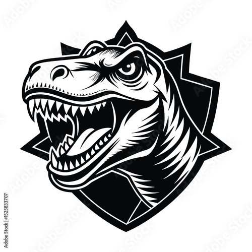Dinosaur Trex Head Mascot SVG