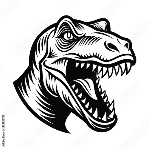 Dinosaur Trex Head Mascot SVG