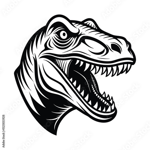 Dinosaur Trex Head Mascot SVG