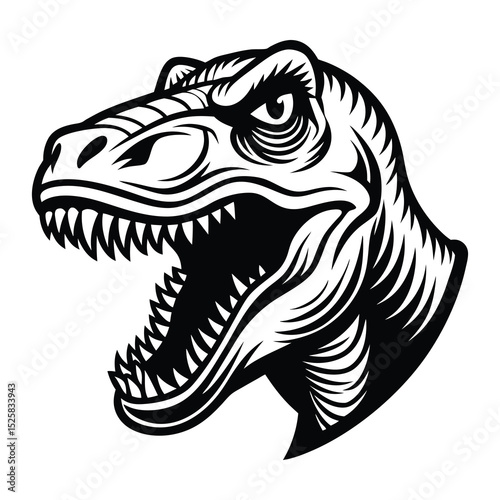 Dinosaur Trex Head Mascot SVG