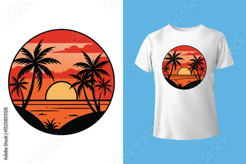 Santa ready to surfing vector art illustration