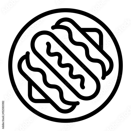 This Hotdog icon is suitable for 4th of July, Independence Day, etc