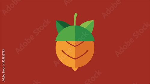 Simple flat design illustration of a fresh hop cone perfect for beer and brewing