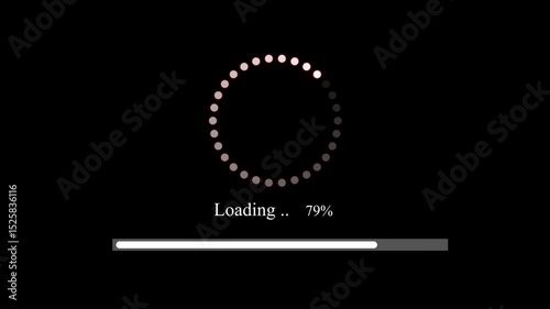 white Round and line loading design icon of '0 to 100'