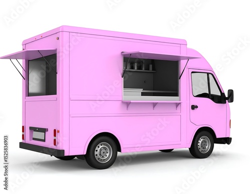 Pink food truck rear view (1)