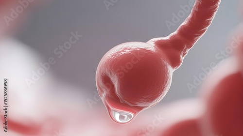 Sperm Cell Fertilization Process - 3D Medical Illustration of Human Reproduction