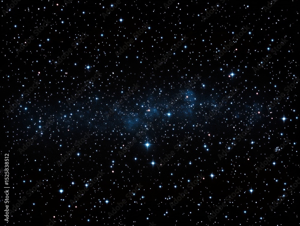 Fototapeta premium Vast night sky filled with countless shining stars and a faint milky band of cosmic dust creating a sense of mystery and wonder