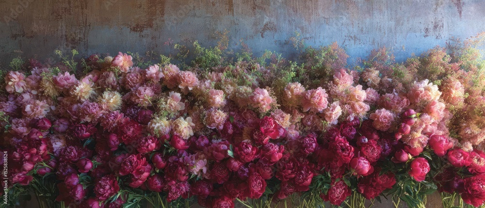 custom made wallpaper toronto digitalA display of peonies in various shades of pink and red