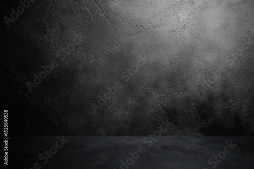 Dark textured room with rough concrete wall and floor lit by subtle light creating a moody atmosphere