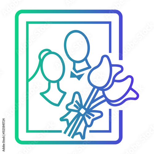 wife Line Gradient Icon