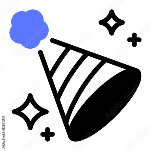 This Party hat icon is suitable for 4th of July, Independence Day, etc